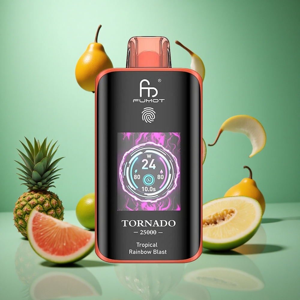 Tropical Rainbow Blast Fumot Tornado 25000 Puffs HD Screen 700mAh