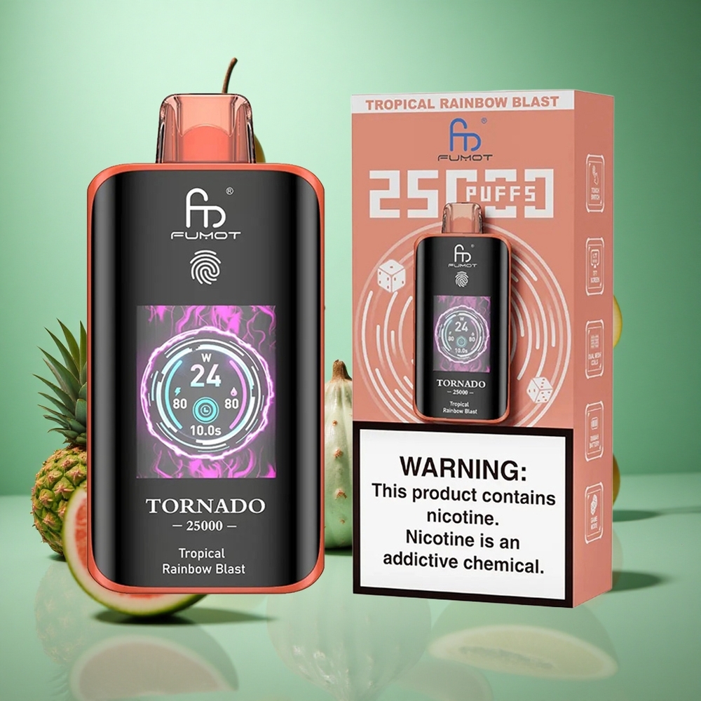 Tropical Rainbow Blast Fumot Tornado 25000 Puffs HD Screen 700mAh