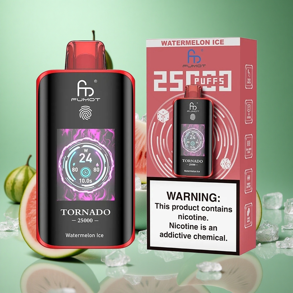 Watermelon Ice Fumot Tornado 25000 Puffs HD Screen Type-C