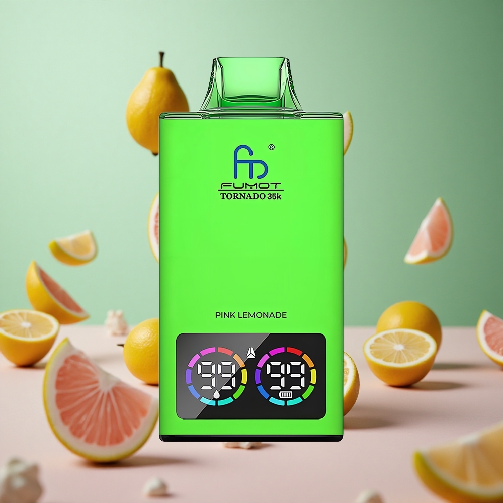 Pink Lemonade Fumot Tornado 35000 Disposable Vape Dual Mesh Fast Charging