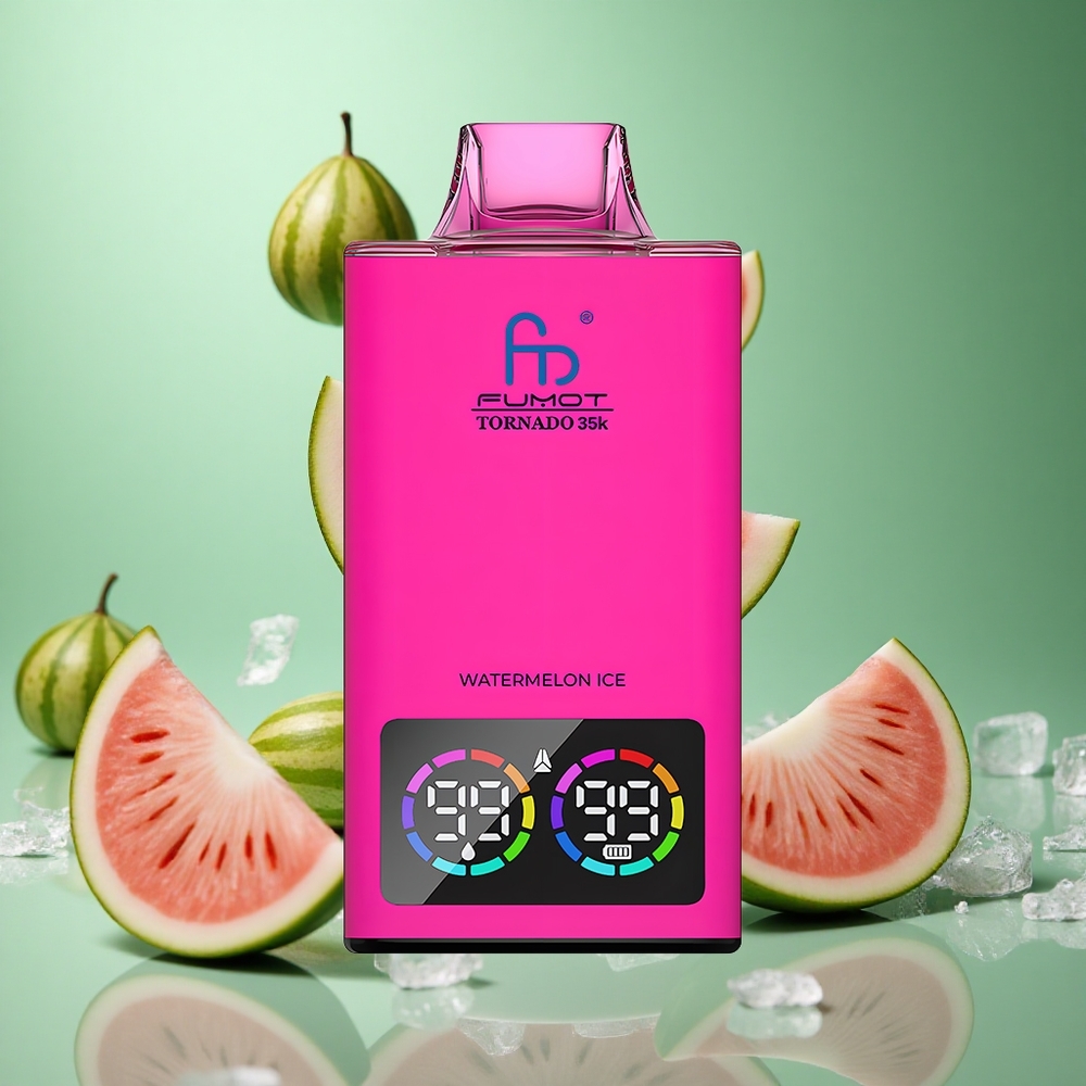 Watermelon Ice Fumot Tornado 35000 Dual Mesh Coil Fast Charging