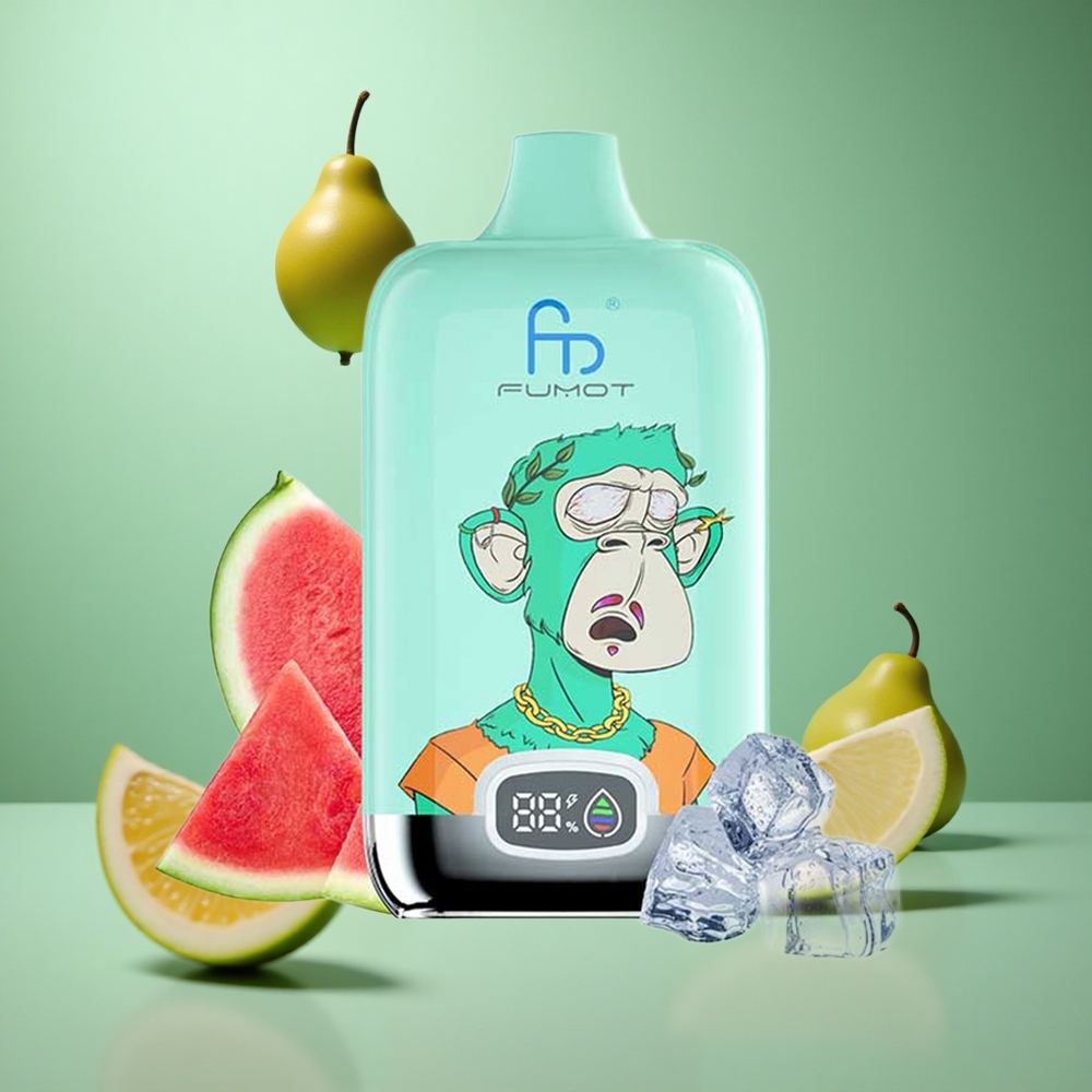 Cool Mint Fumot Tornado Digital Box 12000 Puffs Mesh Coil Disposable Vape