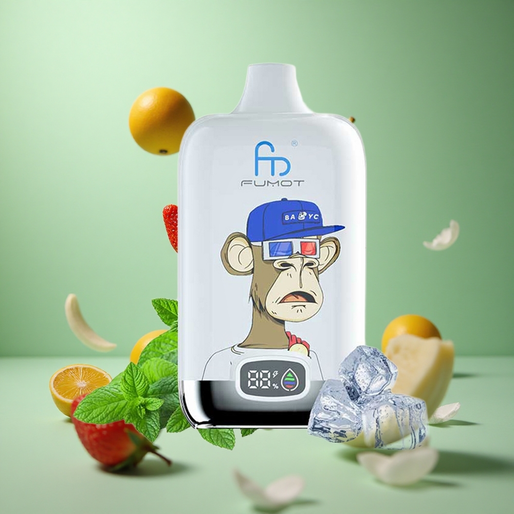 Strawberry Banana Fumot Tornado 12000 Puffs Mesh Coil Disposable Vape
