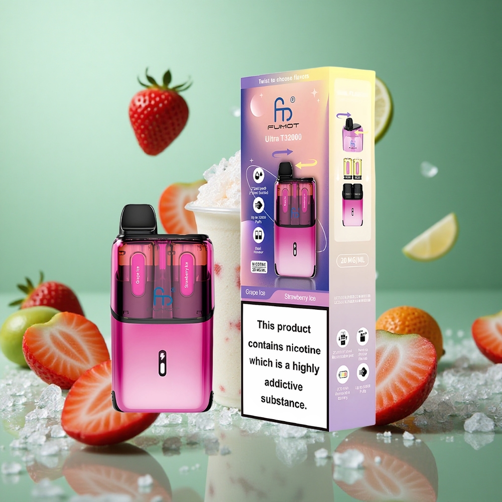 Grape Ice Strawberry Ice Fumot Ultra T32000 24ml 20mg Nicotine