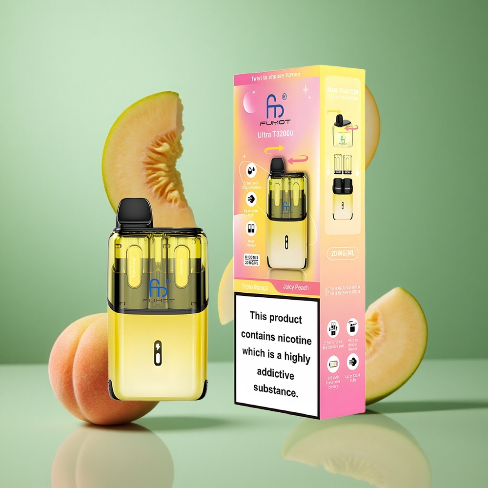 Mango Peach Fumot Ultra T32000 24ml Mesh Coil Disposable Vape