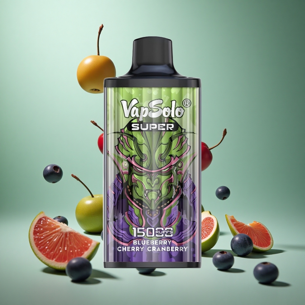 Blueberry Cherry Cranberry Vapsolo Super 15000 Puffs Disposable Vape 40ml 850mAh