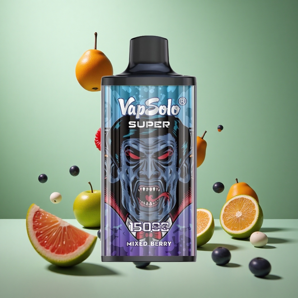 Mixed Berries Vapsolo Super 15000 Puffs 850mAh Mesh Coil Disposable Vape