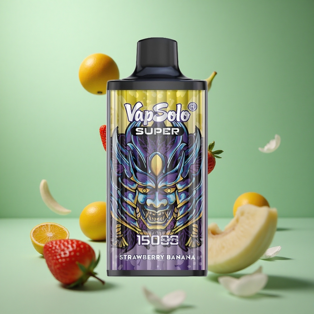 Strawberry Banana Vapsolo Super 15000 Puffs 40ml Type-C