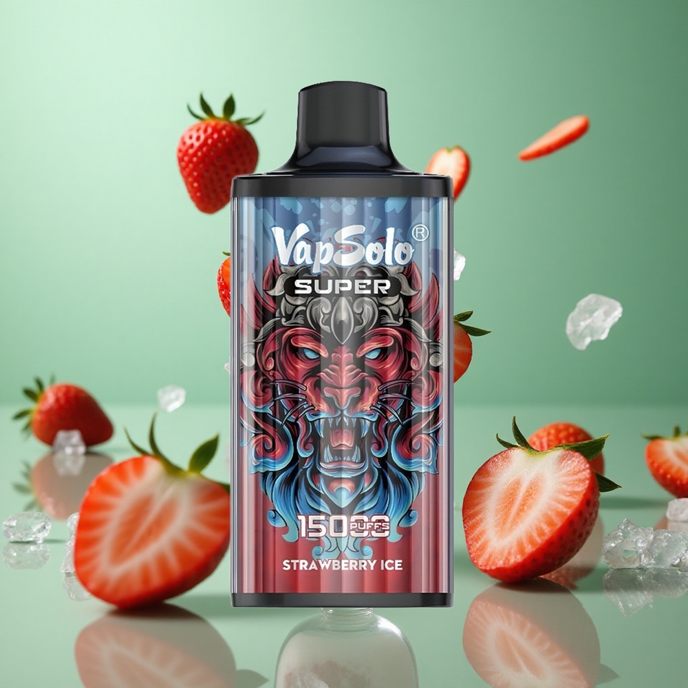 Strawberry Ice Vapsolo Super 15000 Puffs 40ml 850mAh