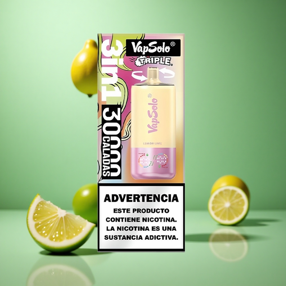 Lemon Lime VapSolo Triple 30000 Puffs 40ml Type-C