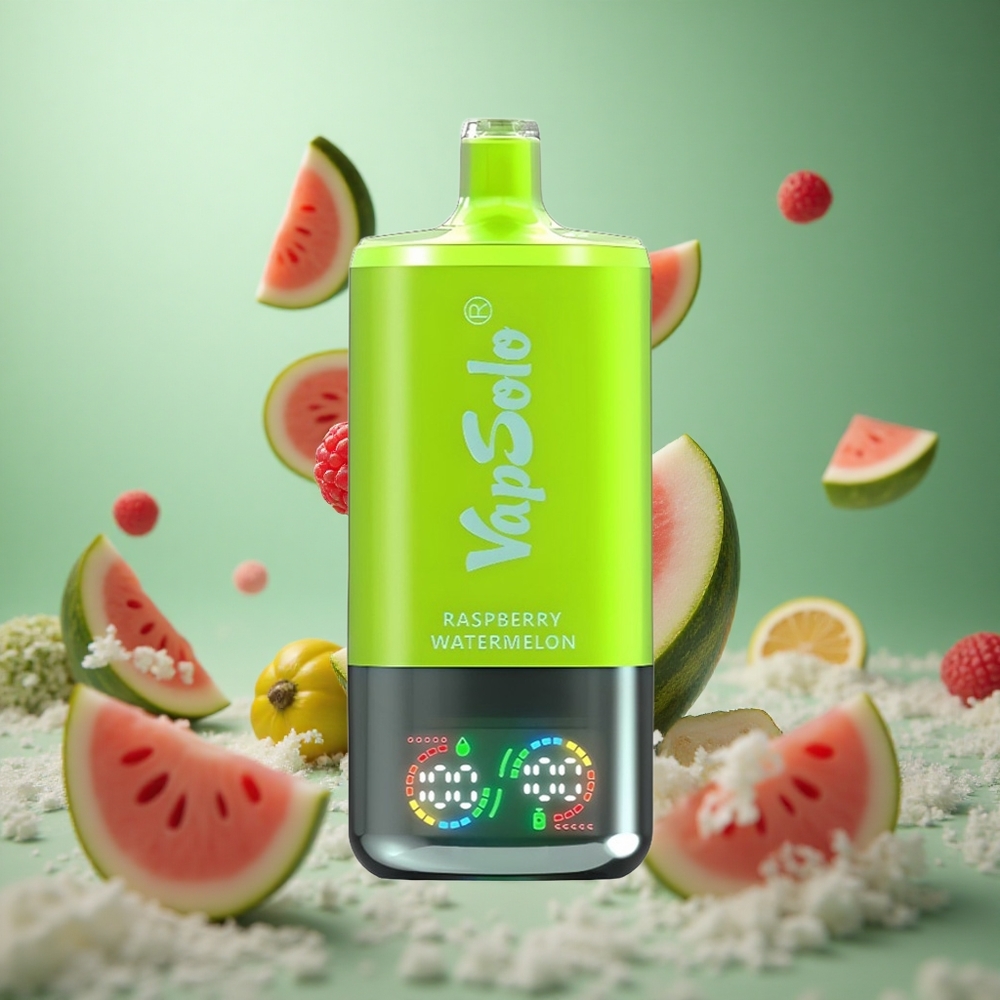 Raspberry Watermelon VapSolo Triple 30000 Puffs Disposable Vape 40ml Type-C