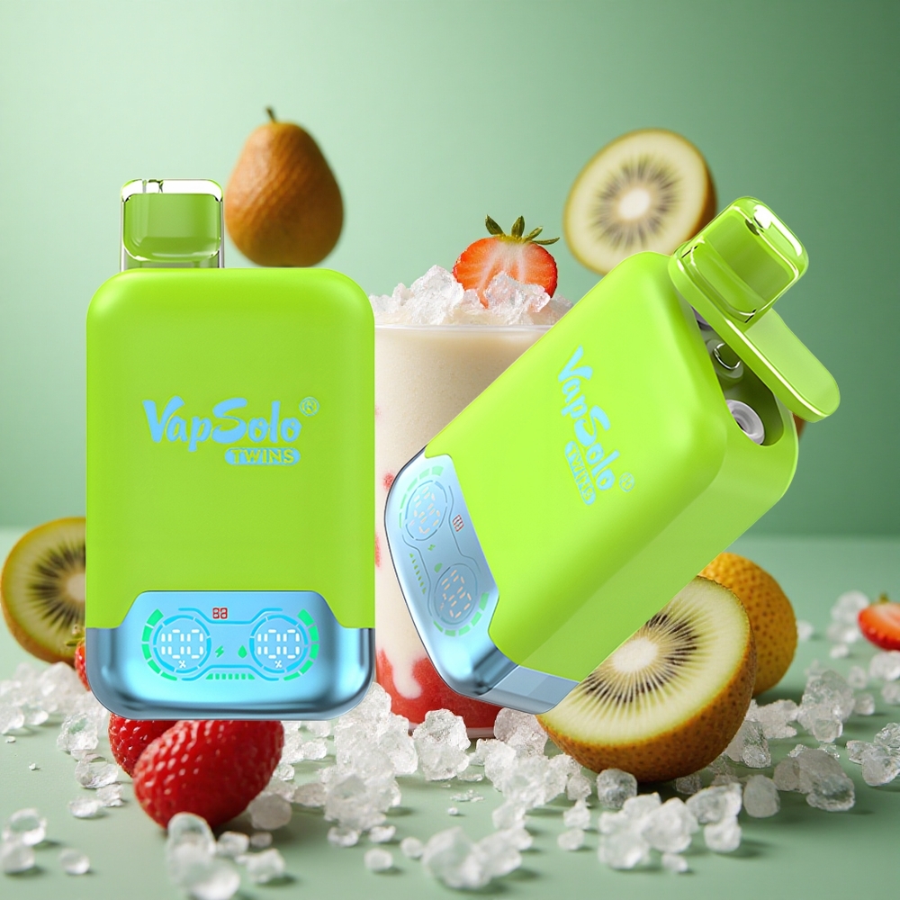 Strawberry Kiwi Raspberry Cherry Ice Vapsolo Twins 20000 Puffs 40ml