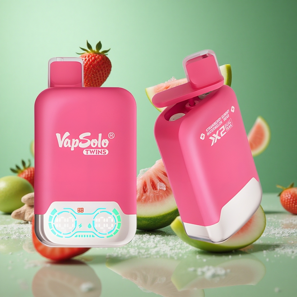 Strawberry Watermelon & Gummy Bear Vapsolo Twins 20000 Puffs 40ml