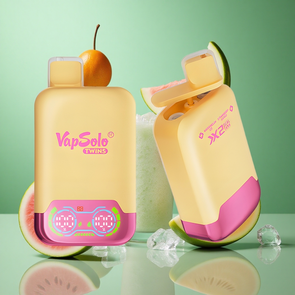 Watermelon Ice Strawberry Mango Vapsolo Twins 20000 Puffs Disposable Vape Type-C 40ml