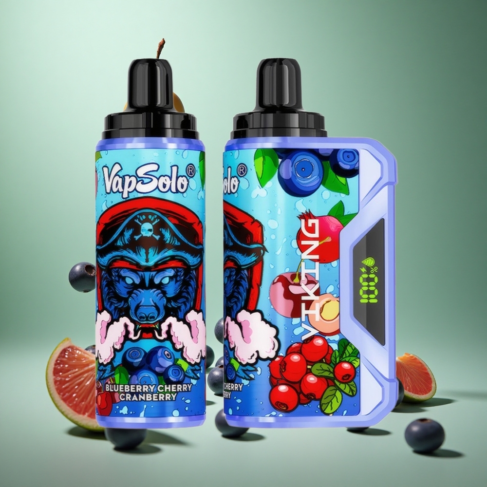 Blueberry Cherry Cranberry VapSolo VIKING 12000 Puffs 22ml Disposable Vape