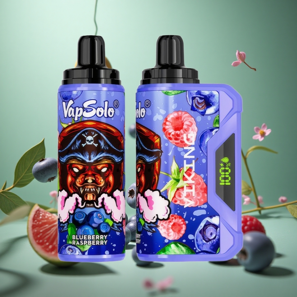 Blueberry Raspberry VapSolo VIKING 12000 Puffs 22ml Disposable Vape