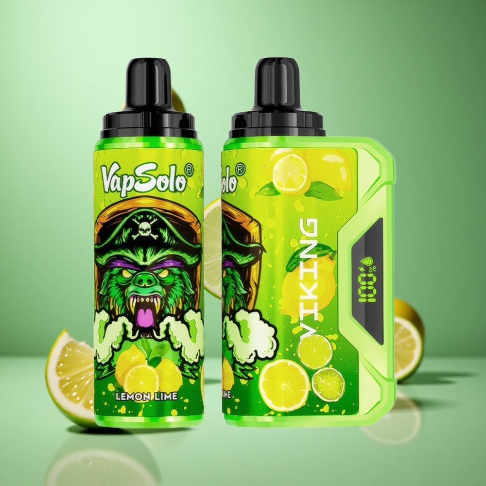 Lemon Lime VapSolo VIKING 12000 Puffs 22ml Disposable Vape