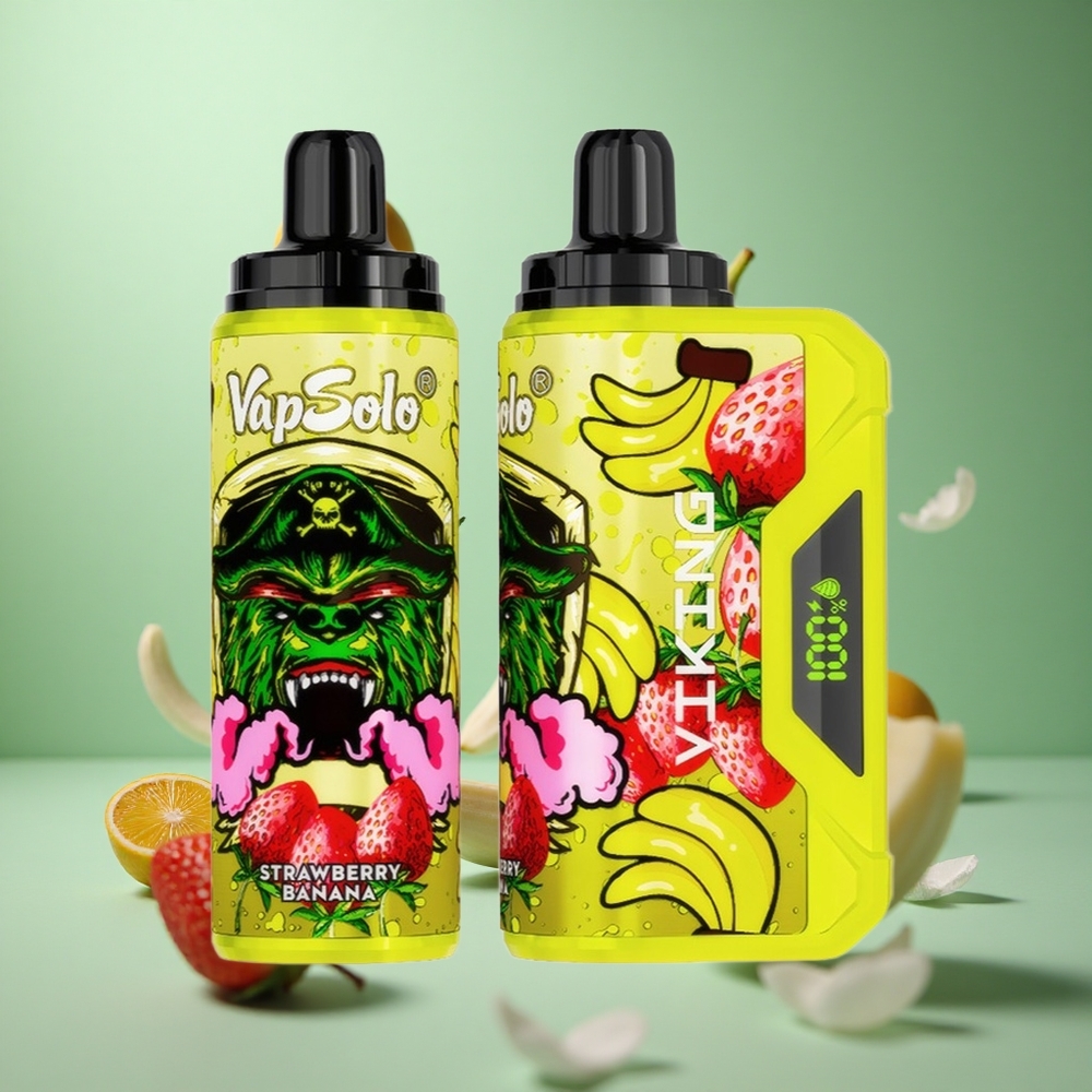 Strawberry Banana VapSolo VIKING 12000 Puffs 22ml Disposable Vape