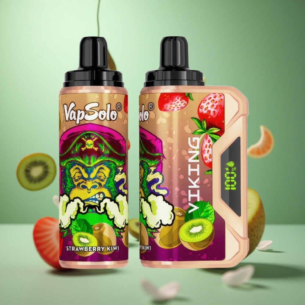 Strawberry Kiwi VapSolo VIKING 12000 Puffs 22mL Disposable Vape