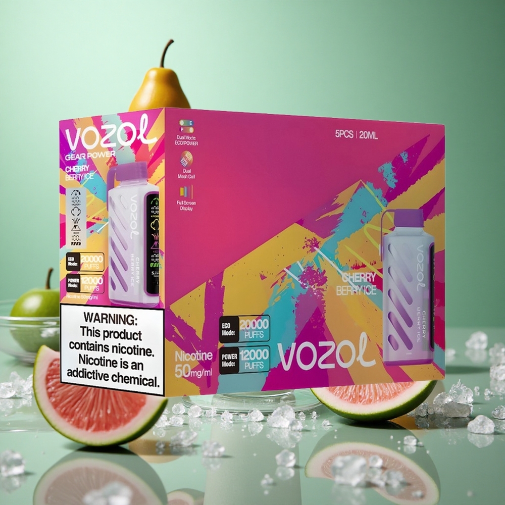 Cherry Berry Ice VOZOL Gear Power 20000 Puffs Dual Mesh Coil