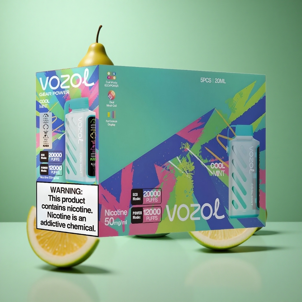 Cool Mint VOZOL Gear Power 20000 Puffs Dual Mesh Full Screen
