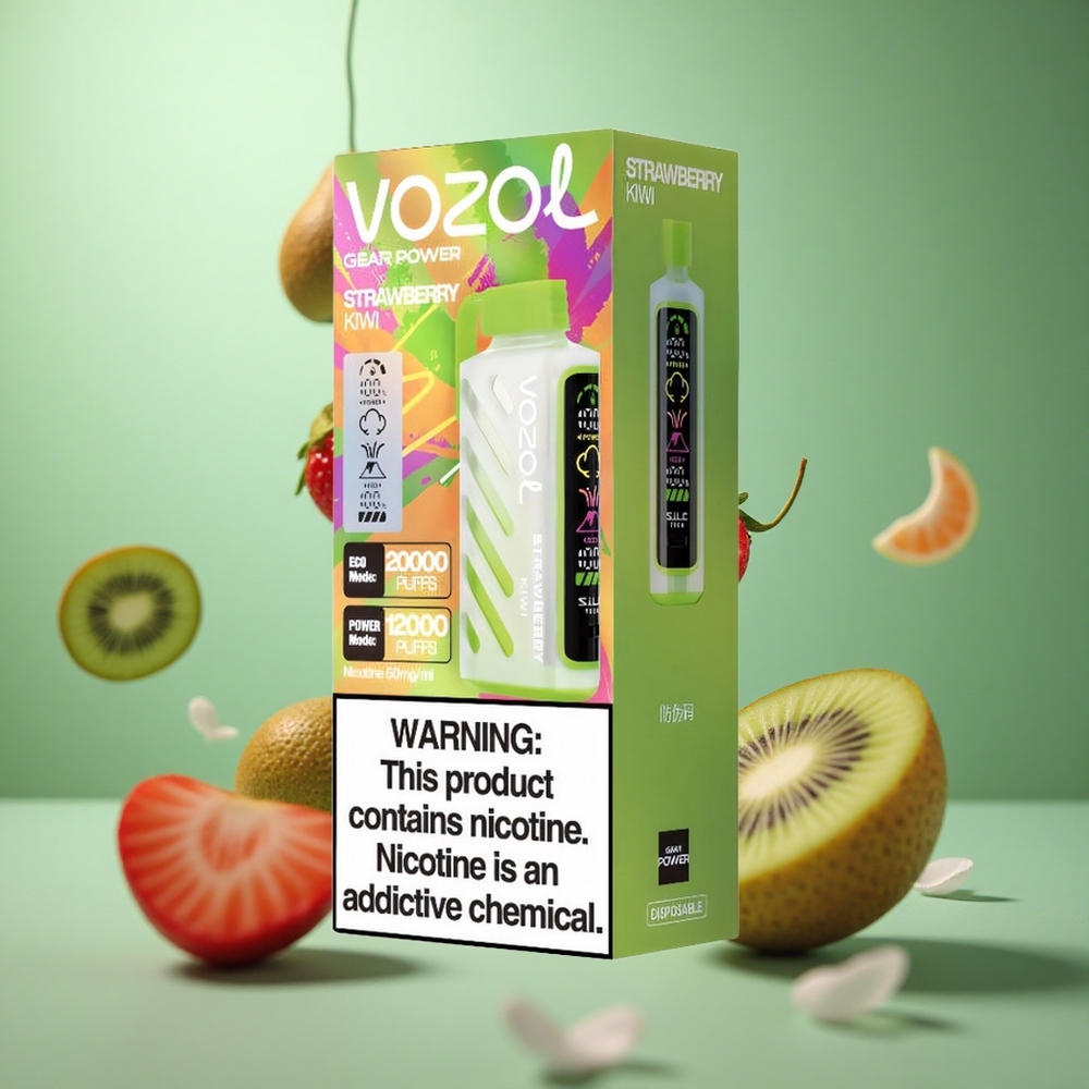 Strawberry Kiwi VOZOL Gear Power 20000 Puffs Dual Mesh Full Screen