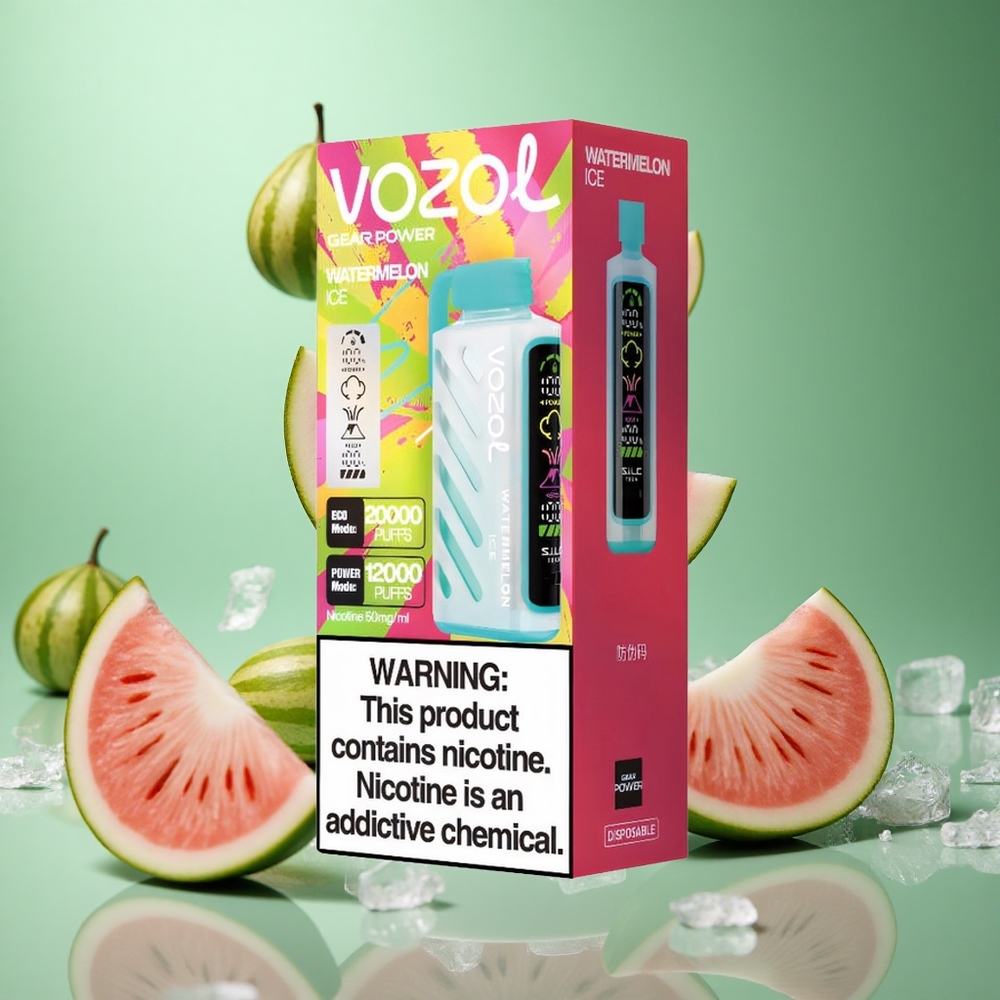 Watermelon Ice VOZOL Gear Power 20000 Puffs Dual Mesh Coil