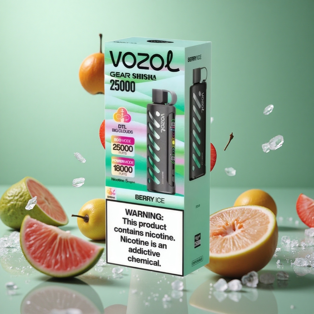Berry Ice VOZOL Gear Shisha 25000 Puffs Dual Mesh 5mg/ml Nicotine