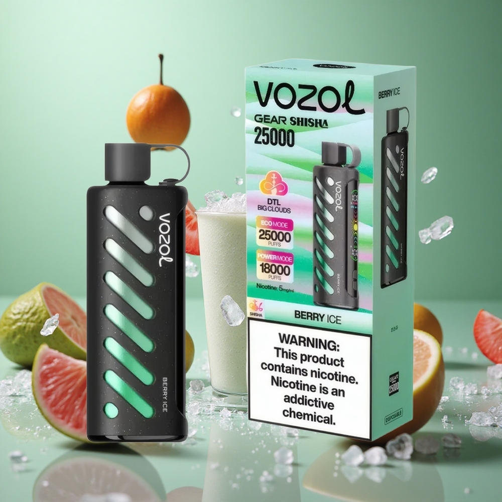 Berry Ice VOZOL Gear Shisha 25000 Puffs Dual Mesh 5mg/ml Nicotine