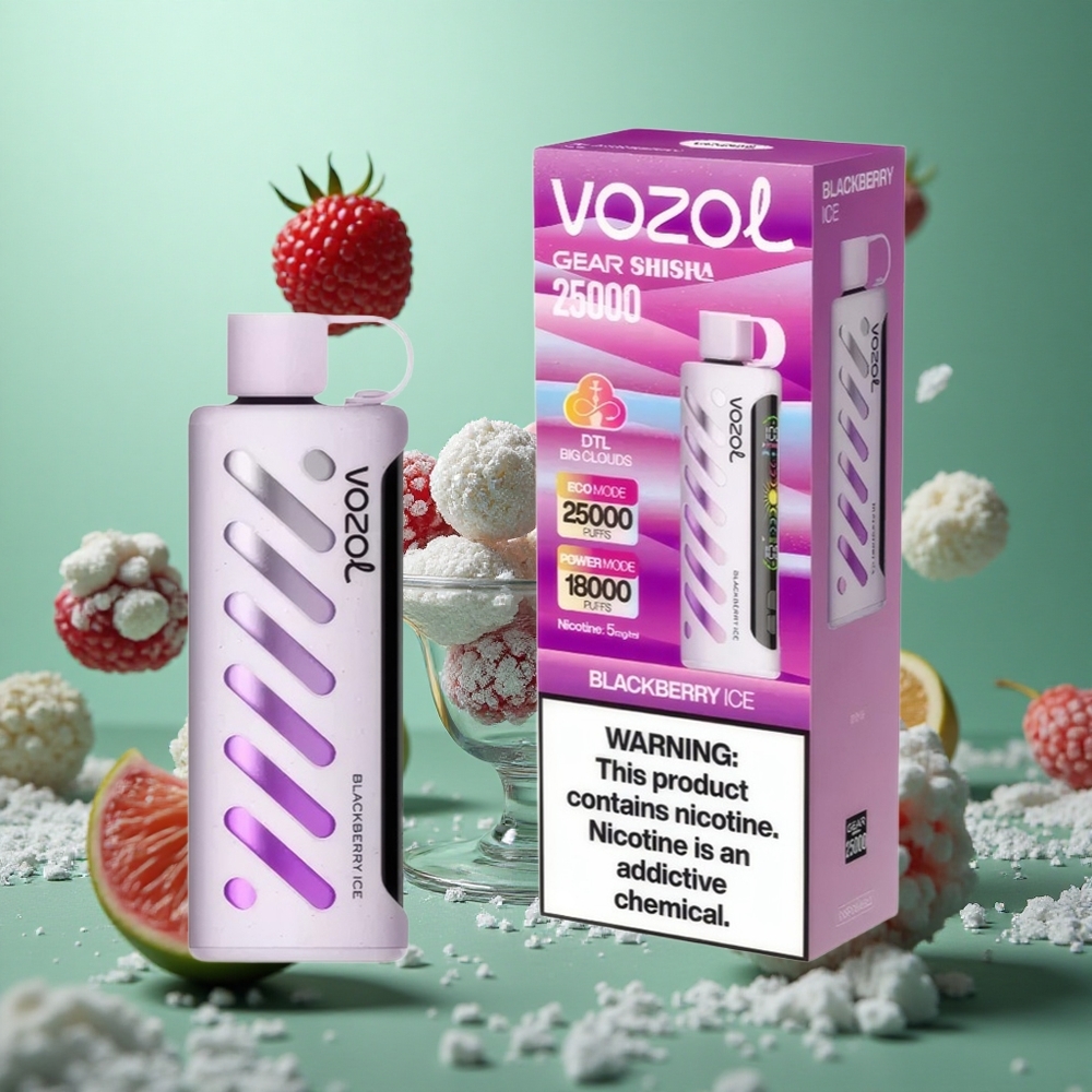 Blackberry Ice VOZOL Gear Shisha 25000 Puffs Dual Mesh S.i.L.C Tech
