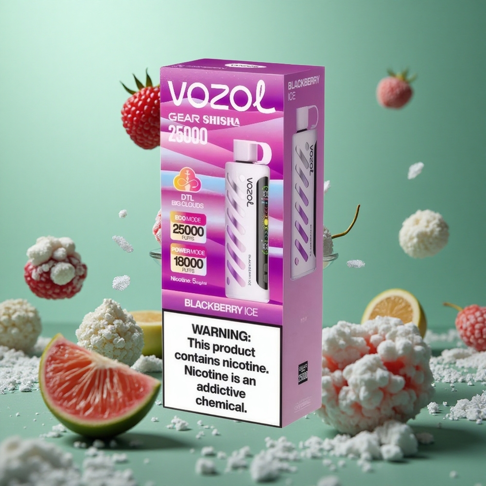Blackberry Ice VOZOL Gear Shisha 25000 Puffs Dual Mesh S.i.L.C Tech