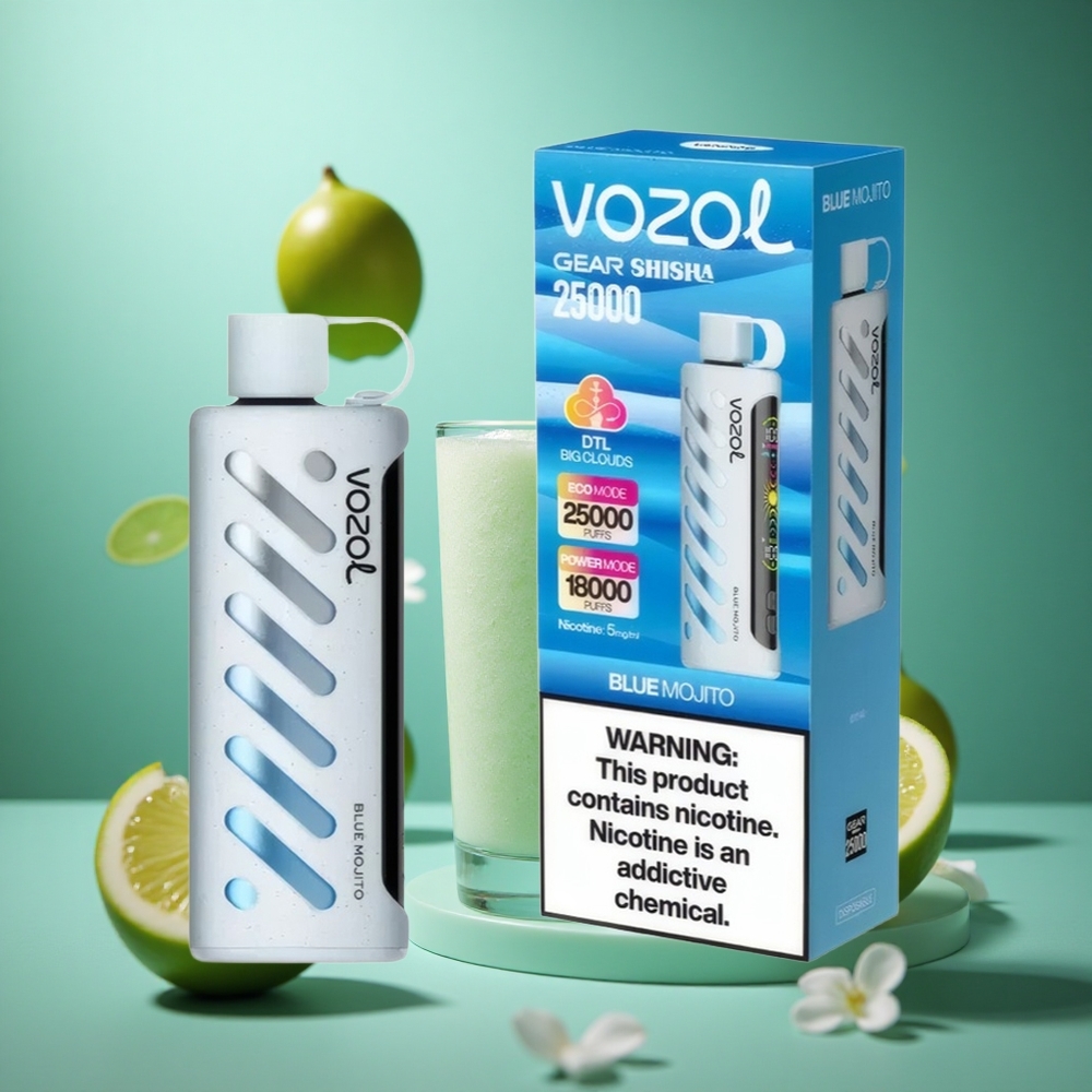 Blue Mojito VOZOL Gear Shisha 25000 Puffs Dual Mesh S.i.L.C Tech