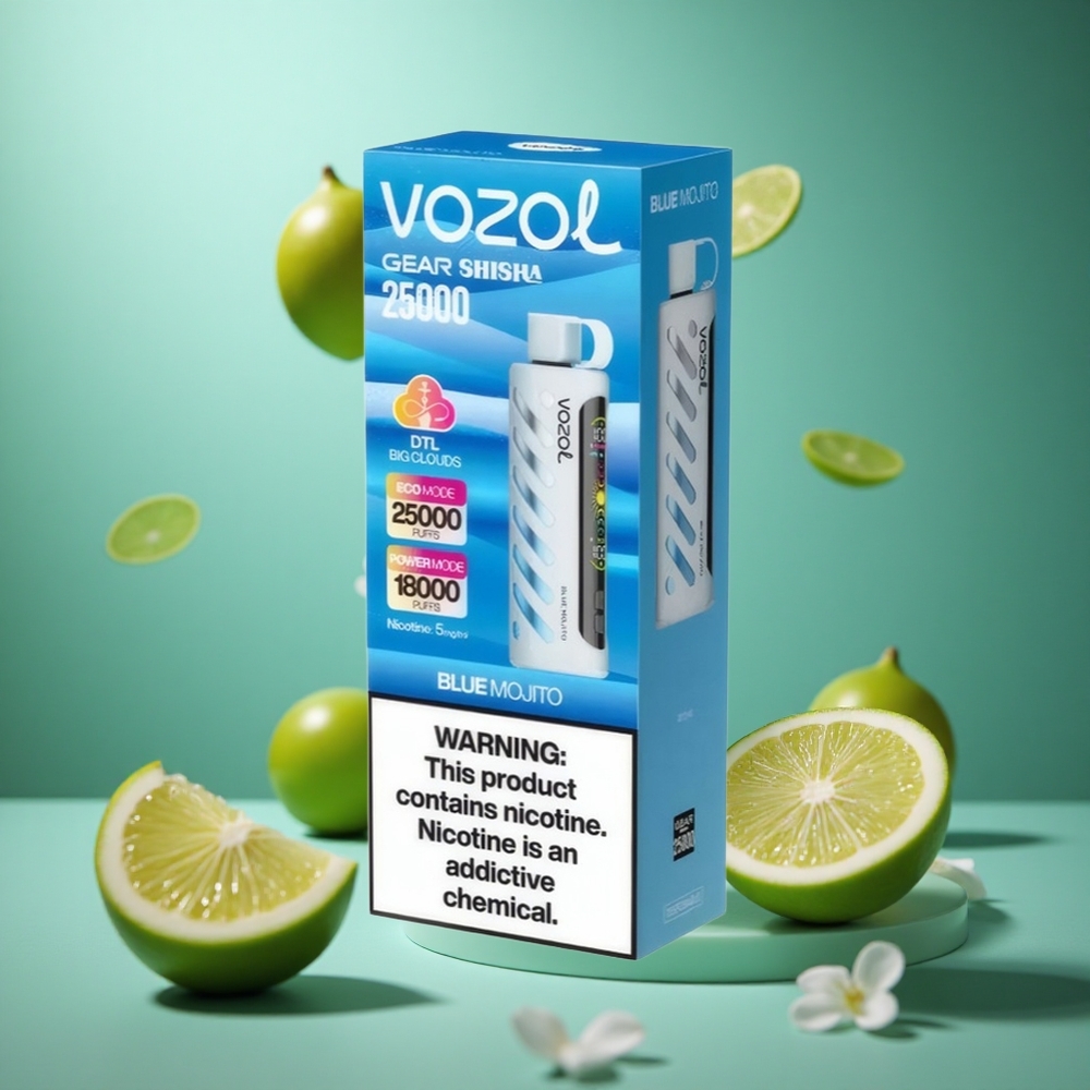 Blue Mojito VOZOL Gear Shisha 25000 Puffs Dual Mesh S.i.L.C Tech