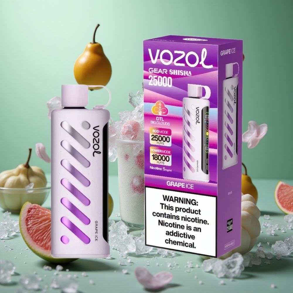 Grape Ice VOZOL Gear Shisha 25000 Puffs Dual Mesh Disposable Vape