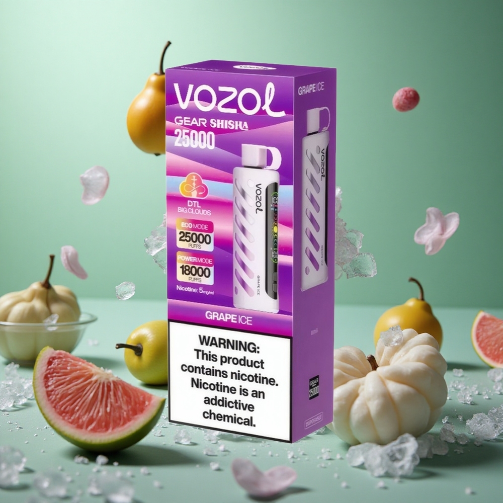 Grape Ice VOZOL Gear Shisha 25000 Puffs Dual Mesh Disposable Vape