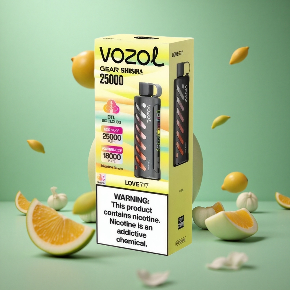 Love 777 VOZOL Gear Shisha 25000 Puffs Dual Mesh Disposable Vape
