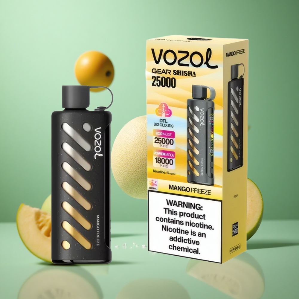 Mango Freeze VOZOL Gear Shisha 25000 Puffs Dual Mesh S.i.L.C Tech
