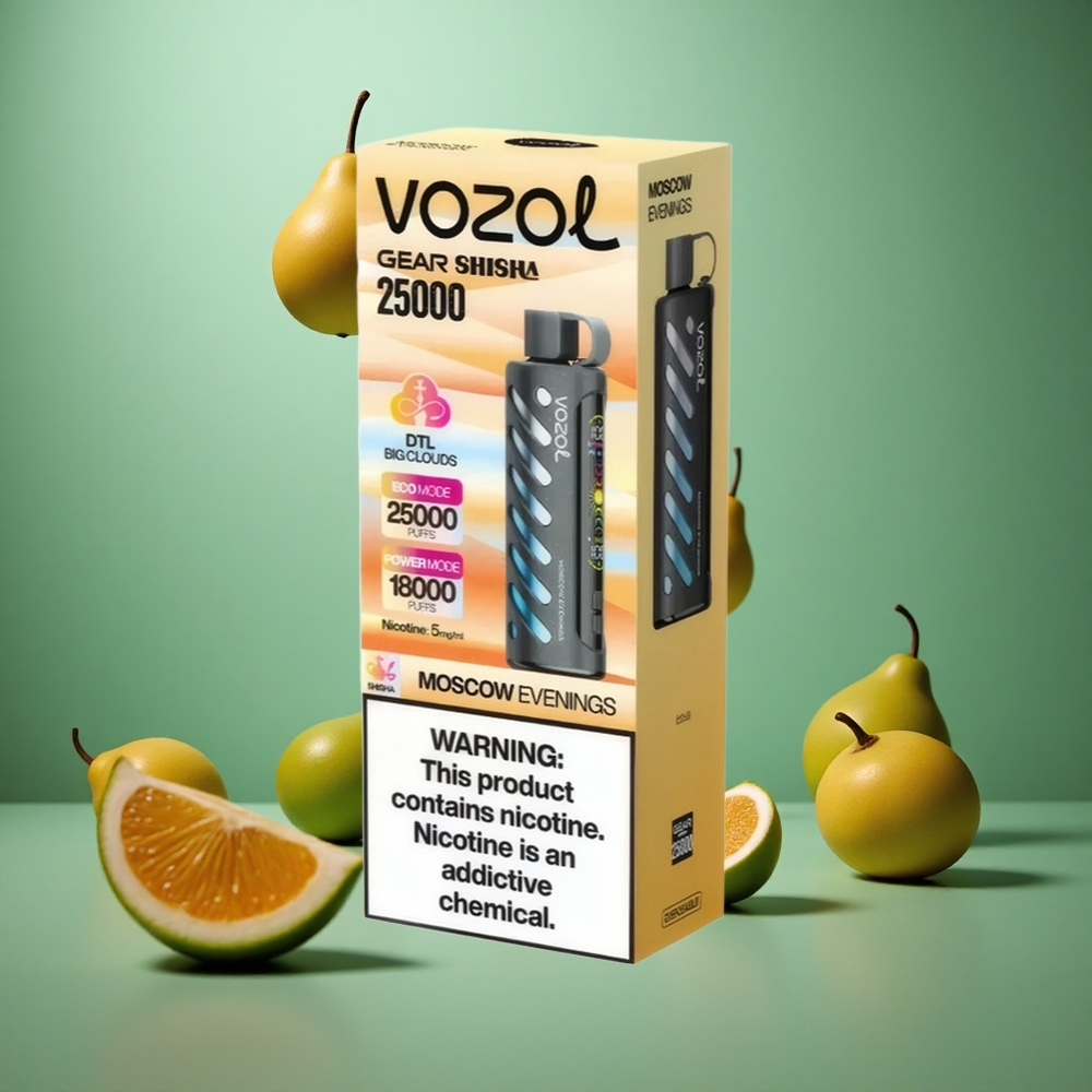 Moscow Evenings VOZOL Gear Shisha 25000 Puffs Dual Mesh 5mg/ml Nicotine