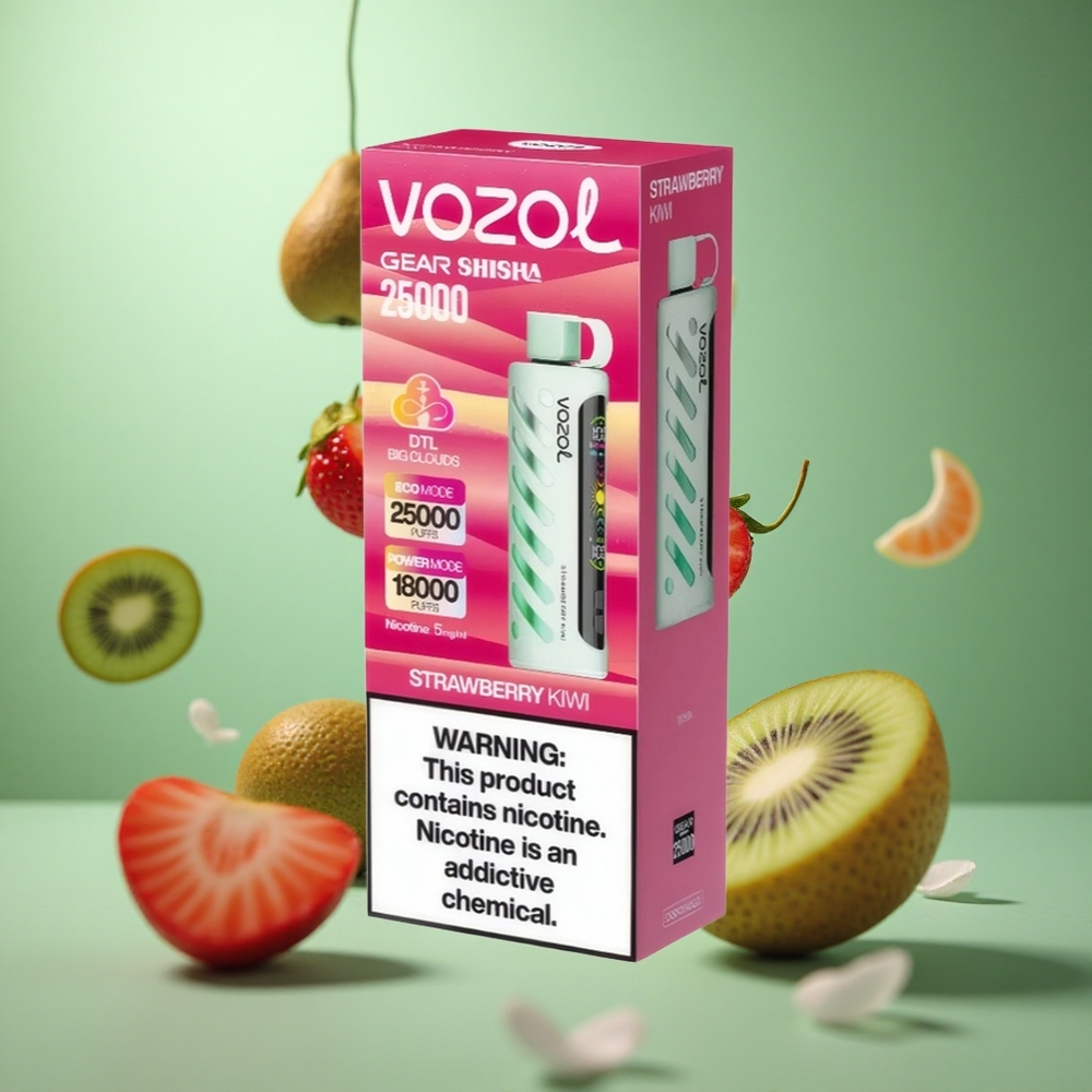Strawberry Kiwi VOZOL Gear Shisha 25000 Puffs Dual Mesh 1000mAh