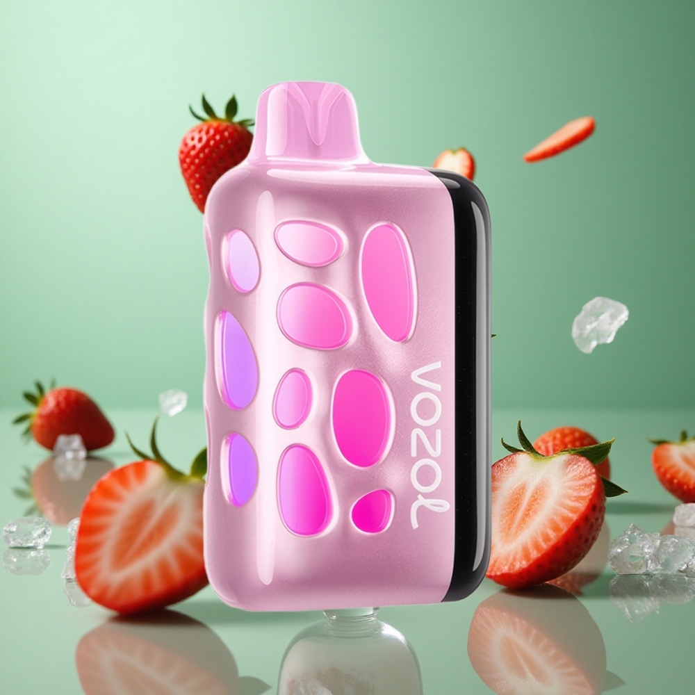 Strawberry Ice VOZOL RAVE 40000 Disposable Vape with Beat-Synced Party Mode & Eclipse Vaping Animation
