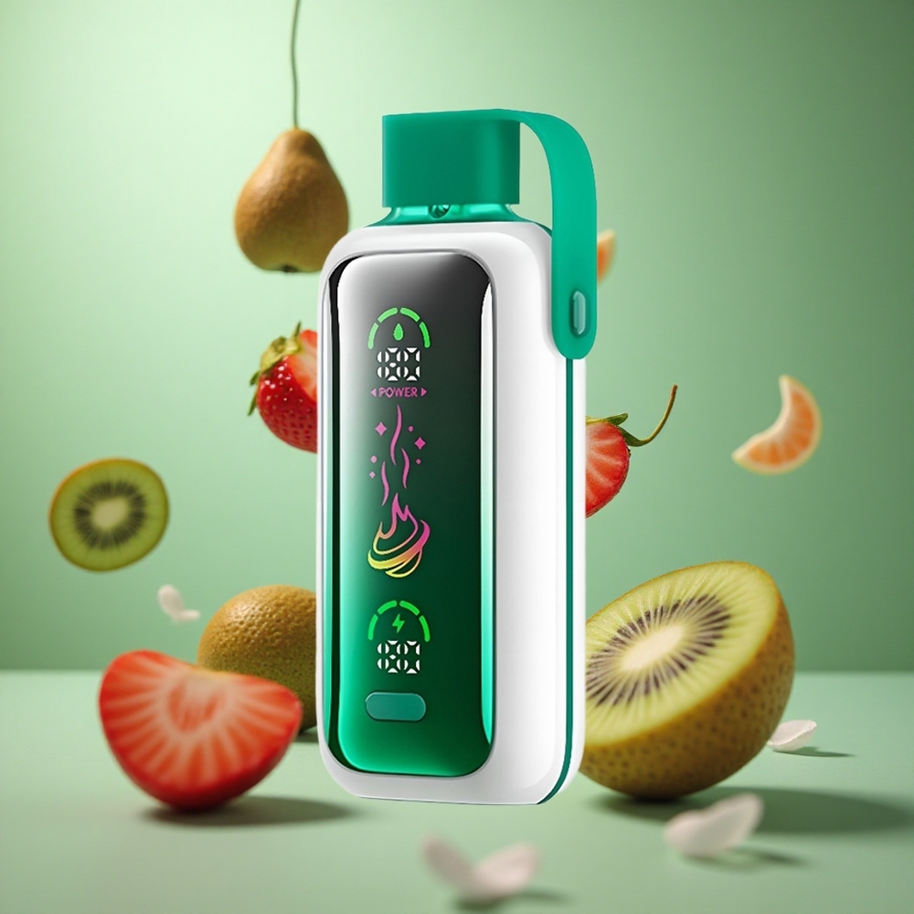 Strawberry Kiwi VOZOL Star 20000 Puffs 2.2" HD Mirror Screen Dual Mesh