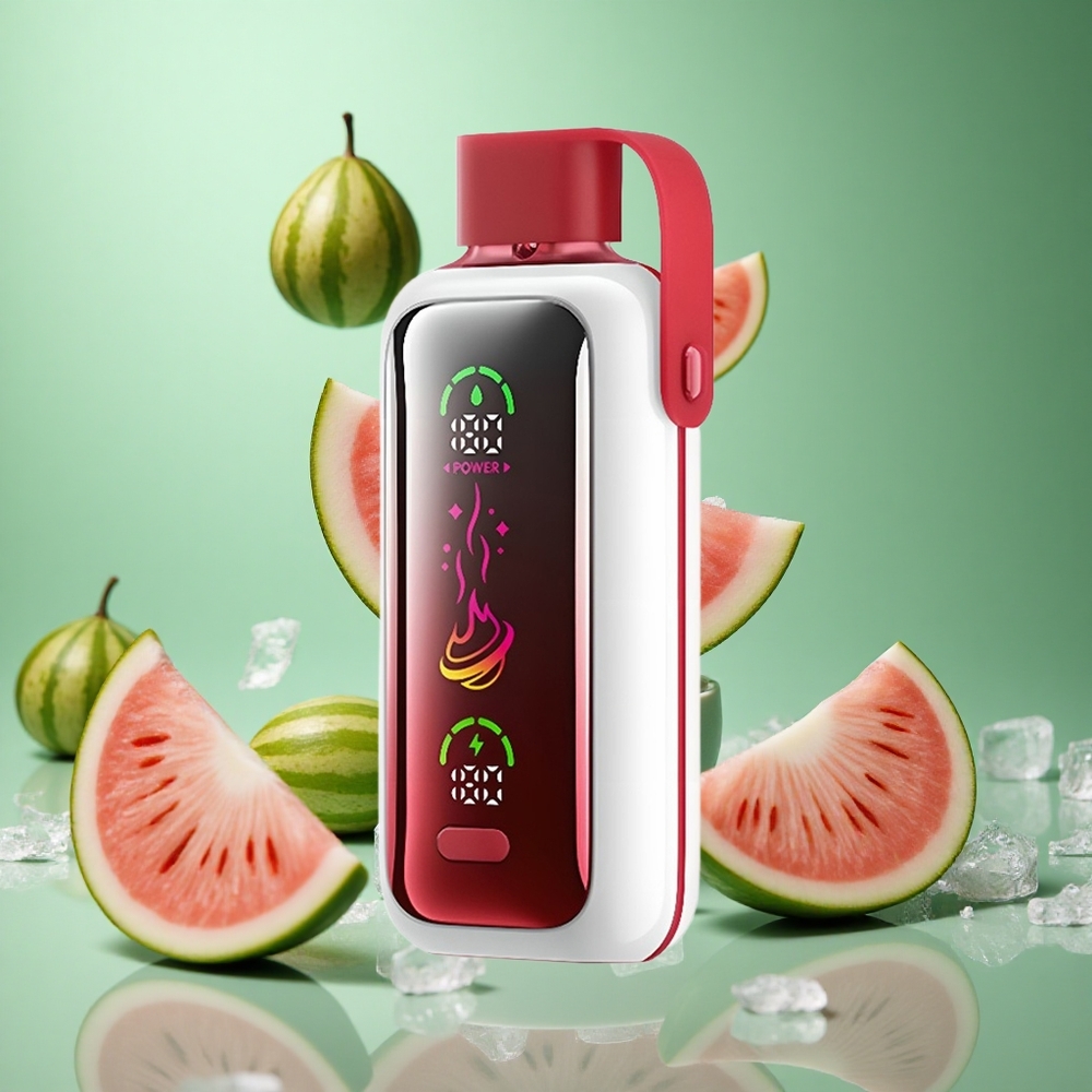 Watermelon Ice VOZOL Star 20000 Puffs Disposable Vape 2.2\" HD Mirror Screen Dual Mesh