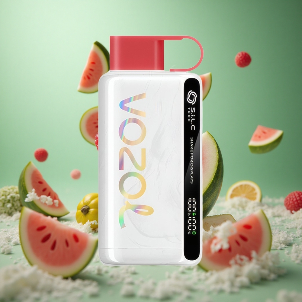 Raspberry Watermelon VOZOL STAR 9000/12000 Disposable Vape with S.i.L.C TECH & 30% Faster Charge