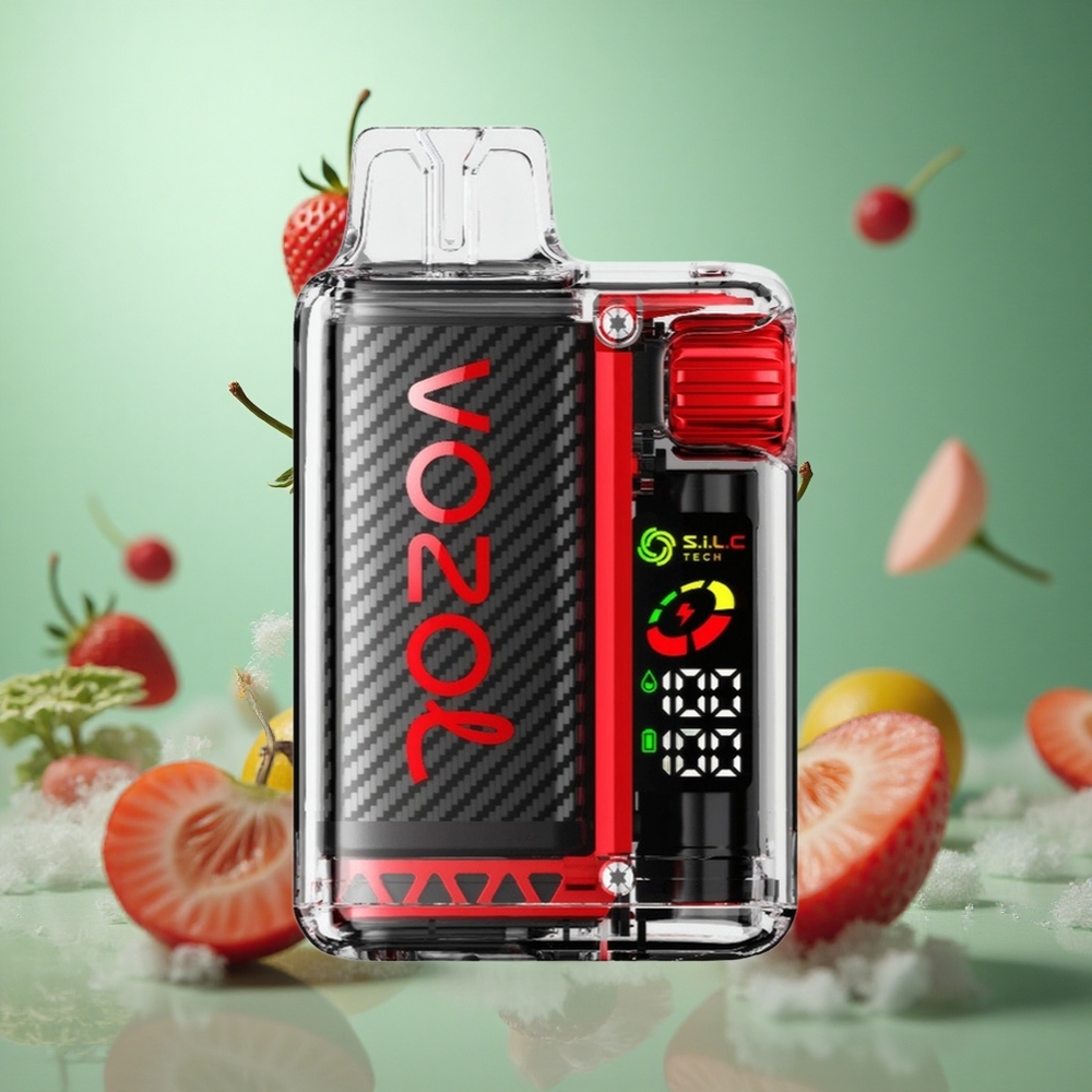 Strawberry Raspberry Cherry VOZOL Vista 20000 Puffs Rechargeable 650mAh S.i.L.C Tech